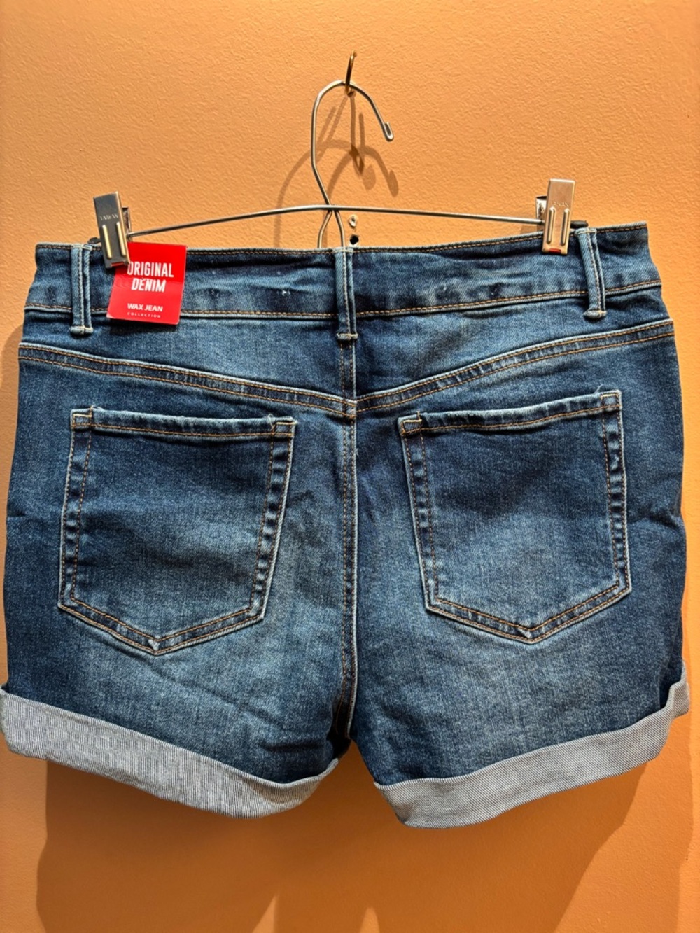 Wax Jeans Distressed Cuffed Original Denim Dark Wash Size Large NWT - Picture 5 of 6